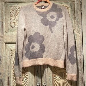 EUC Marimekko UNIKKO TUNNELMA Sweater/Light Pink, Gray, Small/